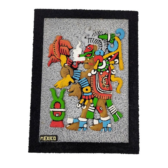 Aztec God of Wind Mythological God Ehecatl Volcanic Stone 3D Wall Art Mexico - Picture 2 of 13